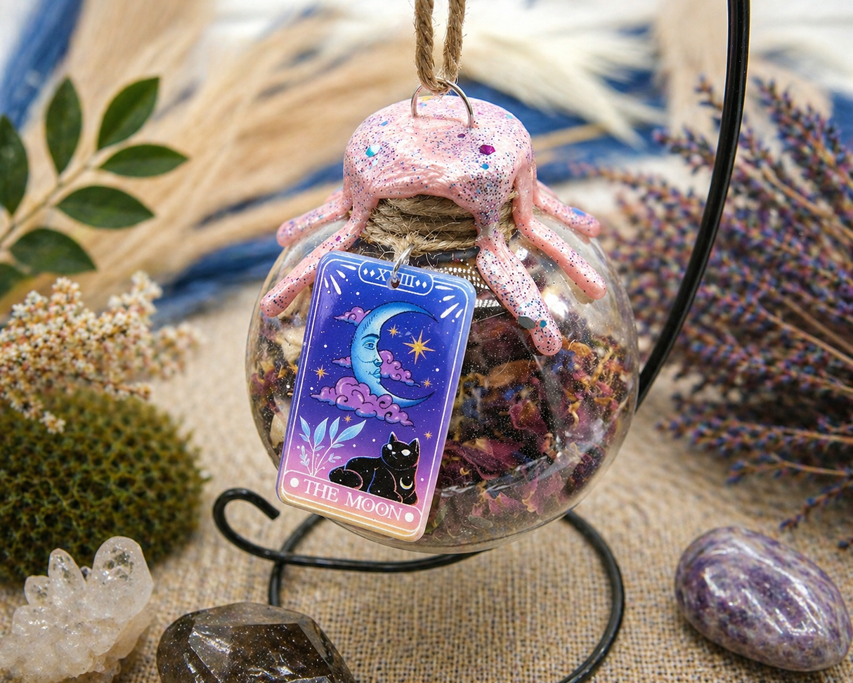 Moon Tarot Witch Ball With Stand - Witchy Decor