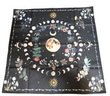 Moon and Flower Tarot Cloth Tapestry | Tarot Cloth