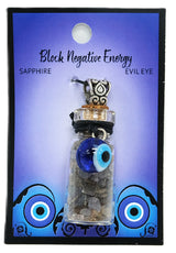 Crystal Chip Bottle Intention Pendant Necklaces - Many Varieties