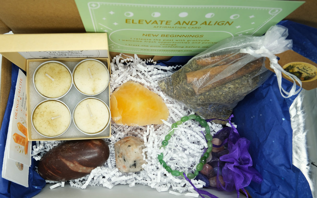 Curated Crystal & Spiritual Wellness Box | 12 Themes Available | Crystals, Herbs, Spiritual Tools & Self-Care Gifts