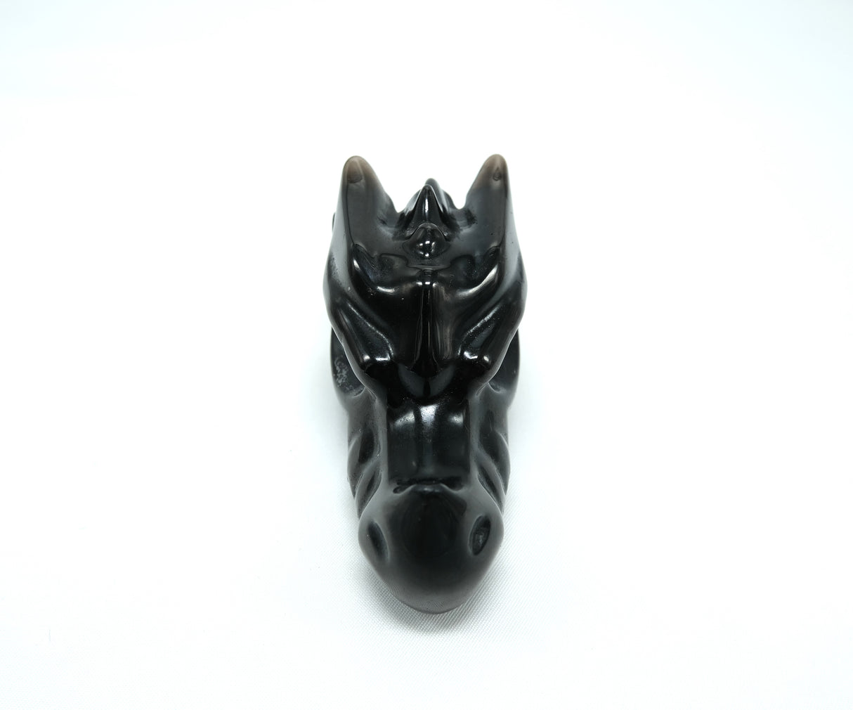 Obsidian Dragon Head Skull | Crystal Dragon | 3 Inch