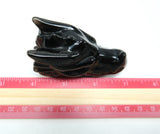 Obsidian Dragon Head Skull | Crystal Dragon | 3 Inch
