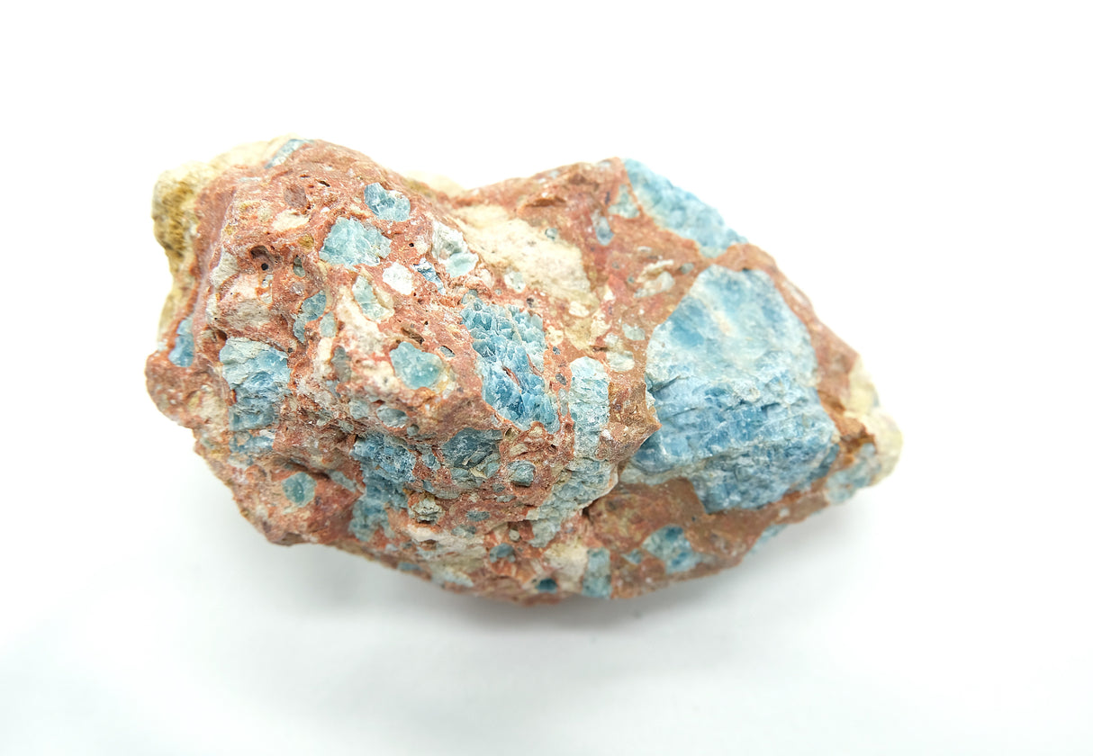 Raw Orange Calcite with Blue Apatite 06 | Ethically Sourced in Brazil