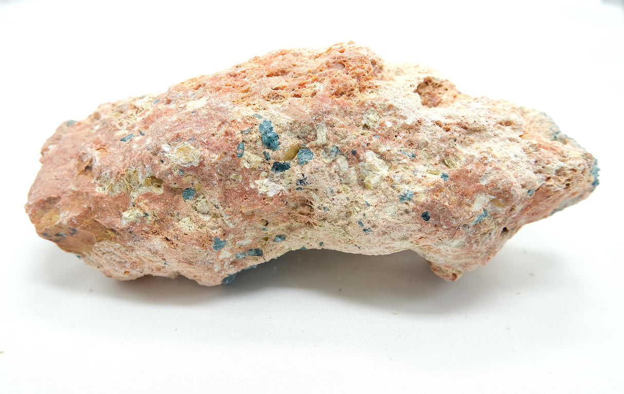 Raw Orange Calcite with Blue Apatite 09 | Ethically Sourced in Brazil