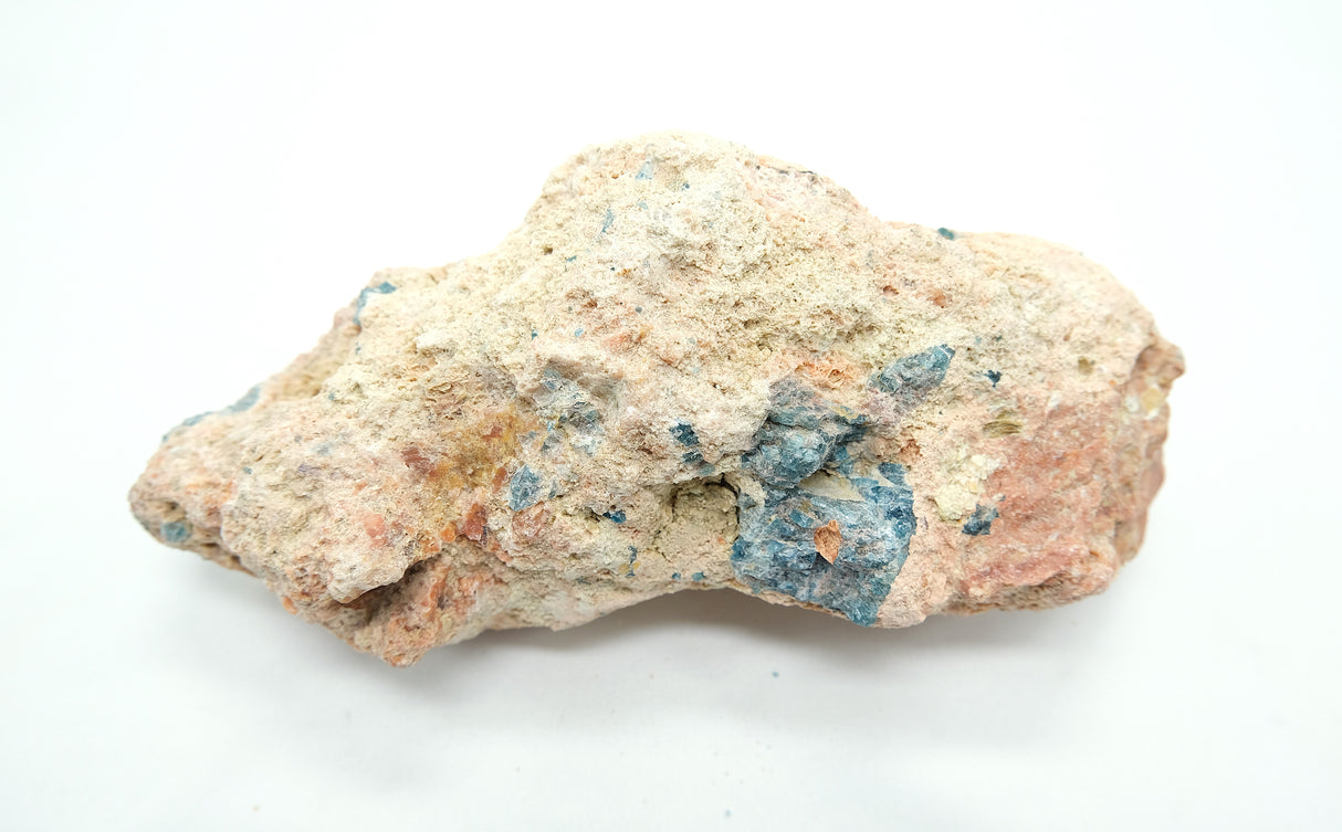 Raw Orange Calcite with Blue Apatite 09 | Ethically Sourced in Brazil