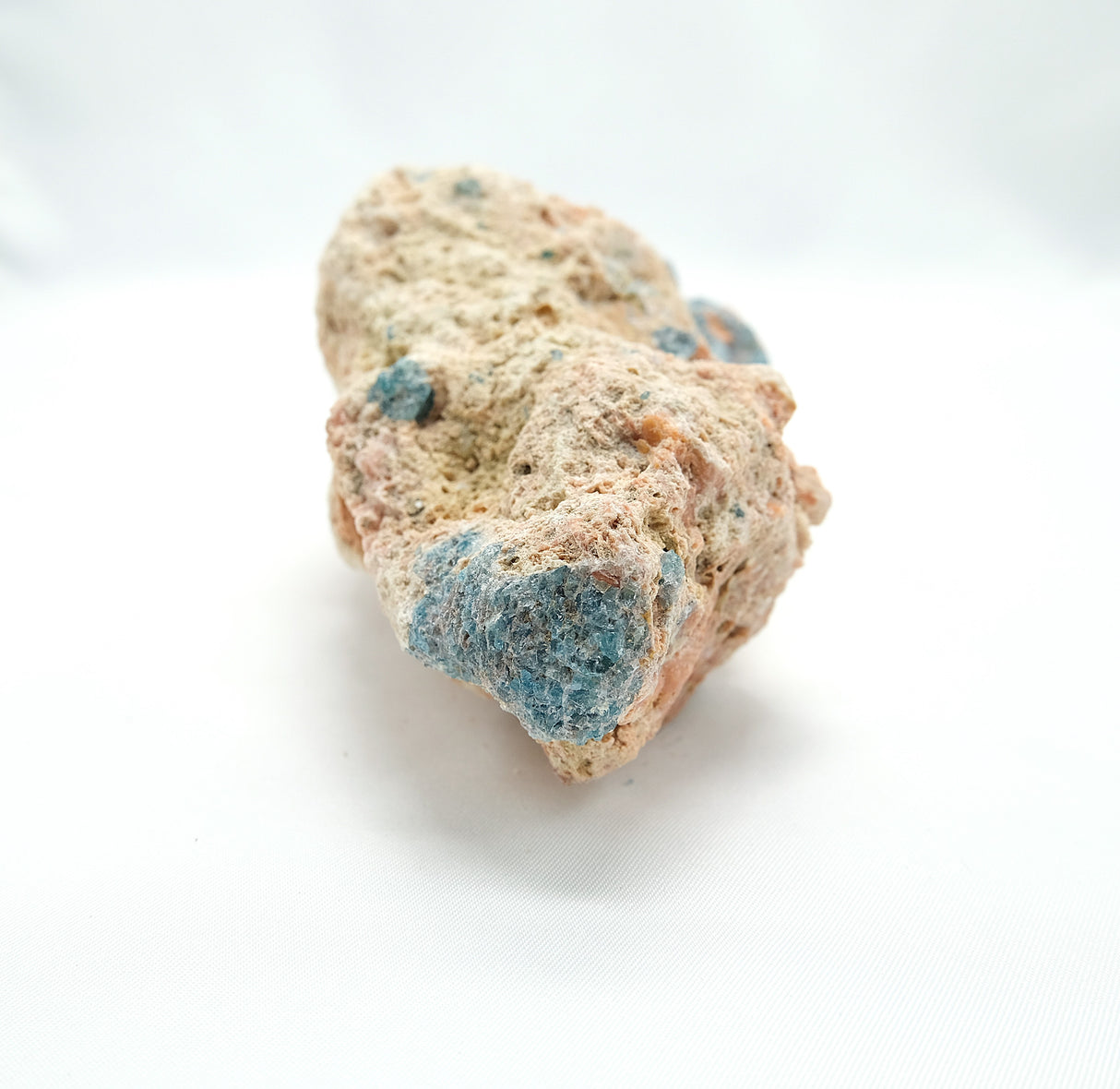 Raw Orange Calcite with Blue Apatite 09 | Ethically Sourced in Brazil