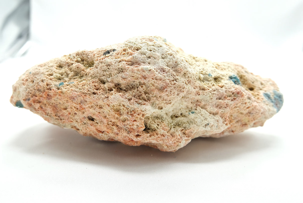 Raw Orange Calcite with Blue Apatite 09 | Ethically Sourced in Brazil