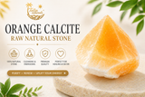 Orange Calcite Polished Points with a Flat Base
