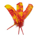 Black and Red, Black and Orange, or Blue Tie Dye Feathers | For Crafts | Smudging Feathers