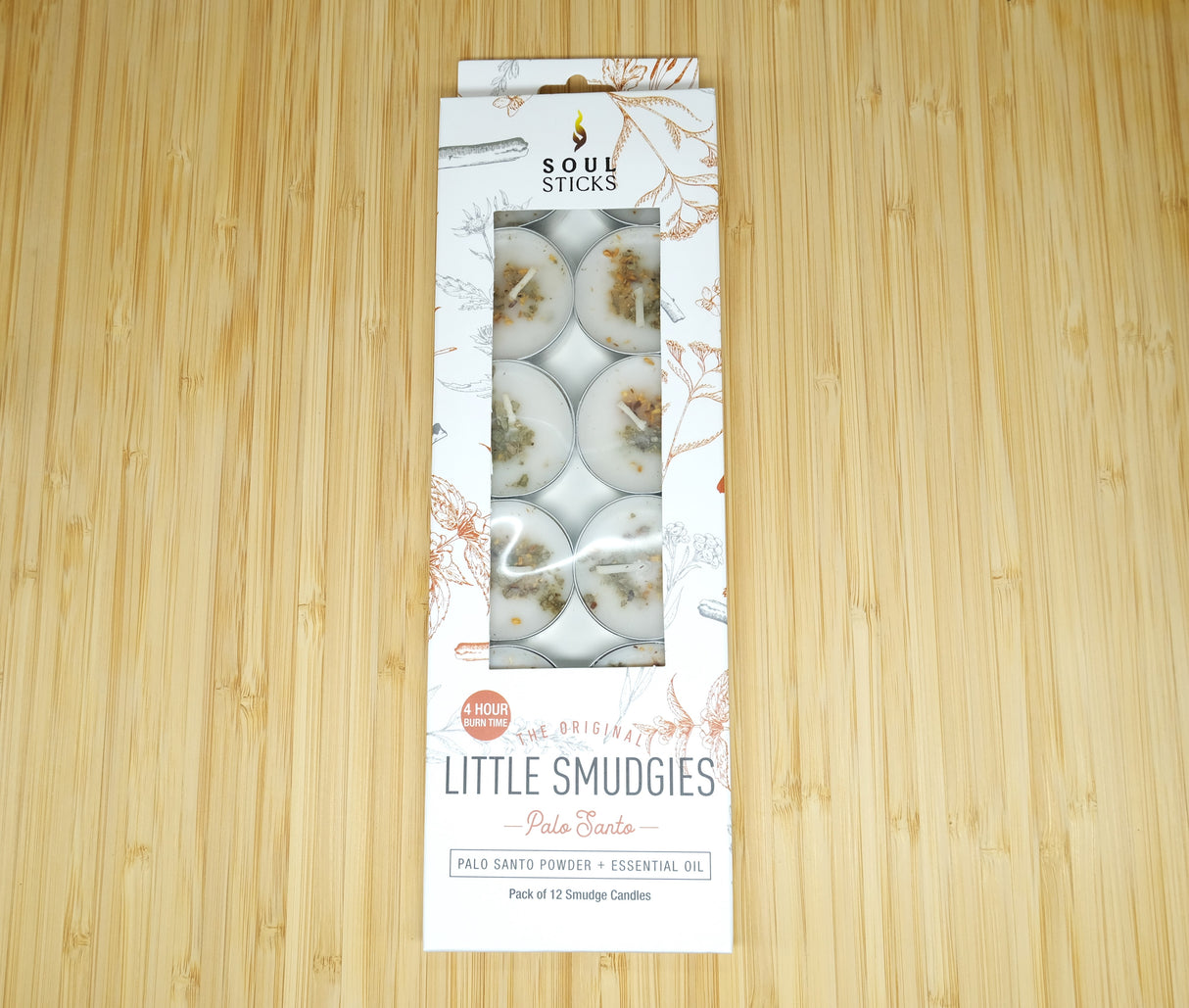 Palo Santo Soul Sticks Little Smudgies Tealight Candles | Spiritual Purification Candles | Reiki Charged