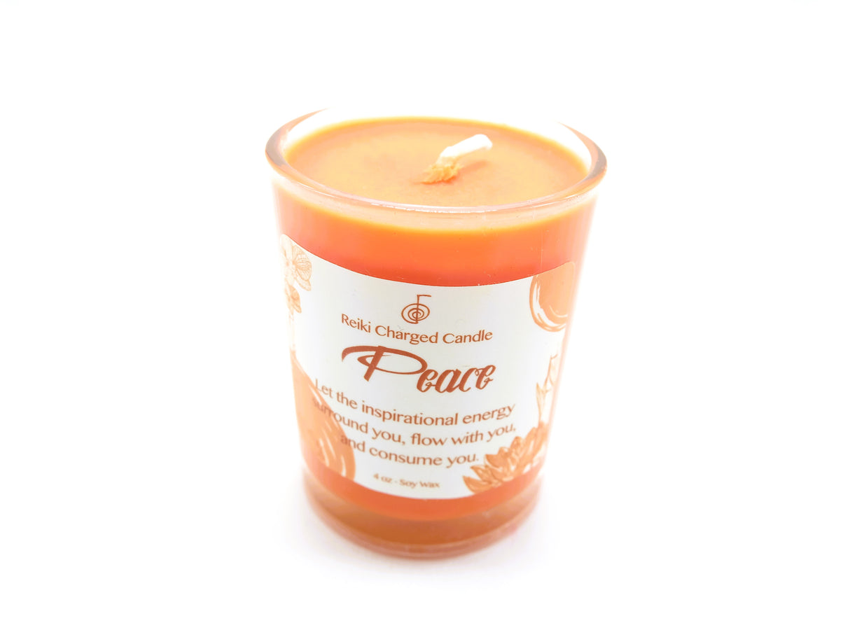 Peace Reiki Charged Intention Candle | Vegan | Soy Candles