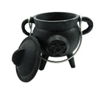 Mini Cast Iron Cauldron | Pentacle, Triple Moon, or Plain | Various Sizes