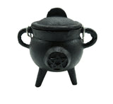Mini Cast Iron Cauldron | Pentacle, Triple Moon, or Plain | Various Sizes