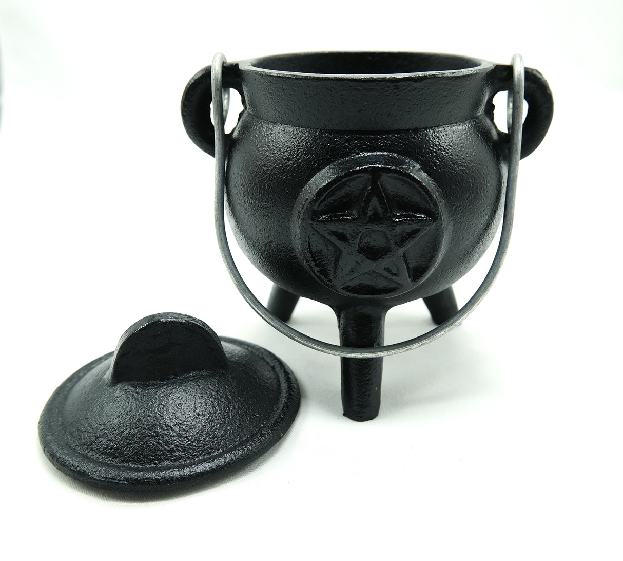 Pentacle Cast Iron Mini Cauldron 3 Inch