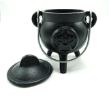 Pentacle Cast Iron Mini Cauldron 3 Inch