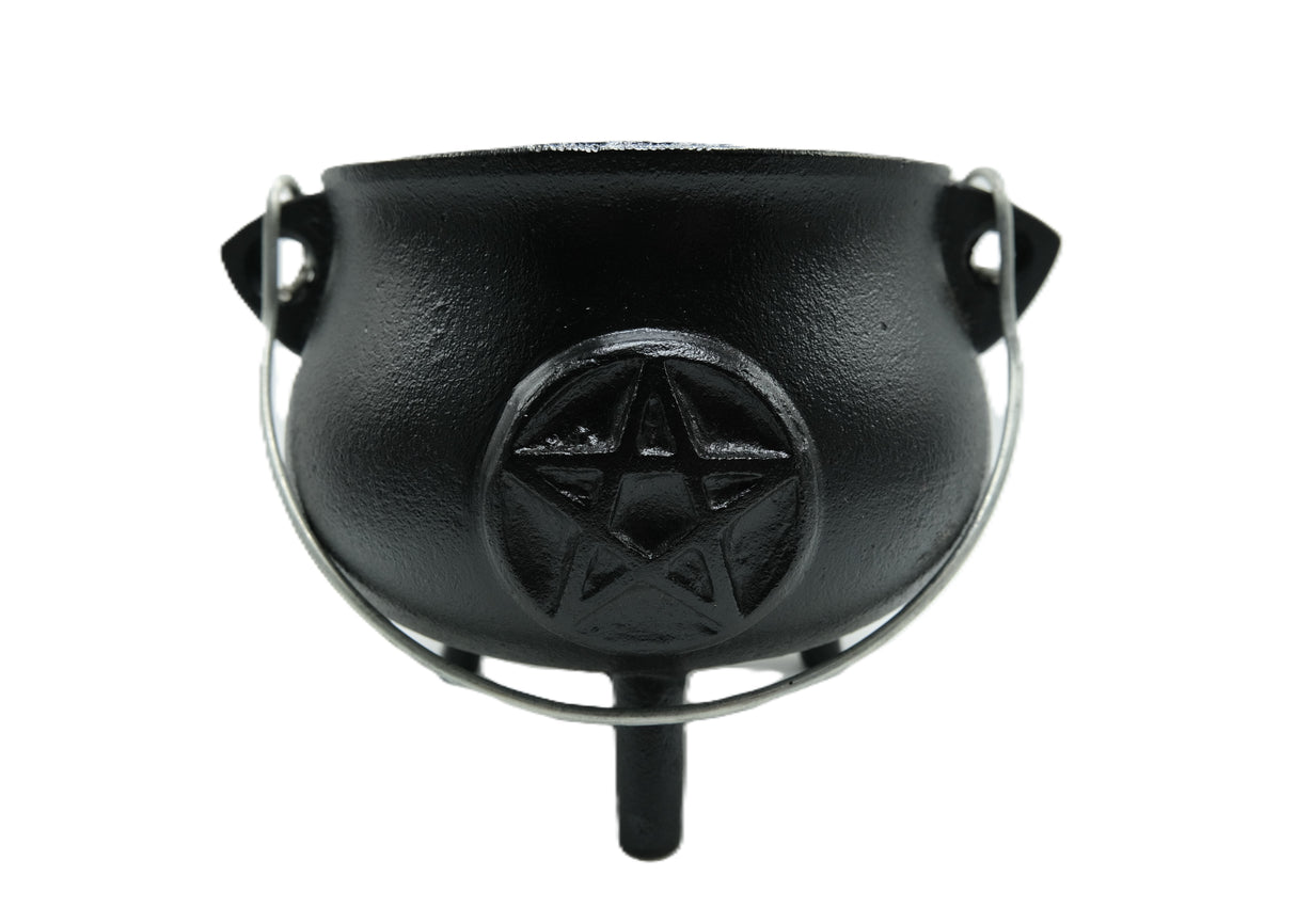 Mini Cast Iron Cauldron | Pentacle, Triple Moon, or Plain | Various Sizes
