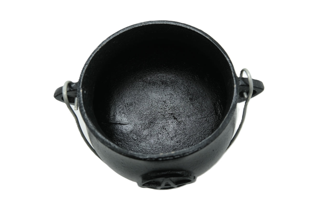 Mini Cast Iron Cauldron | Pentacle, Triple Moon, or Plain | Various Sizes