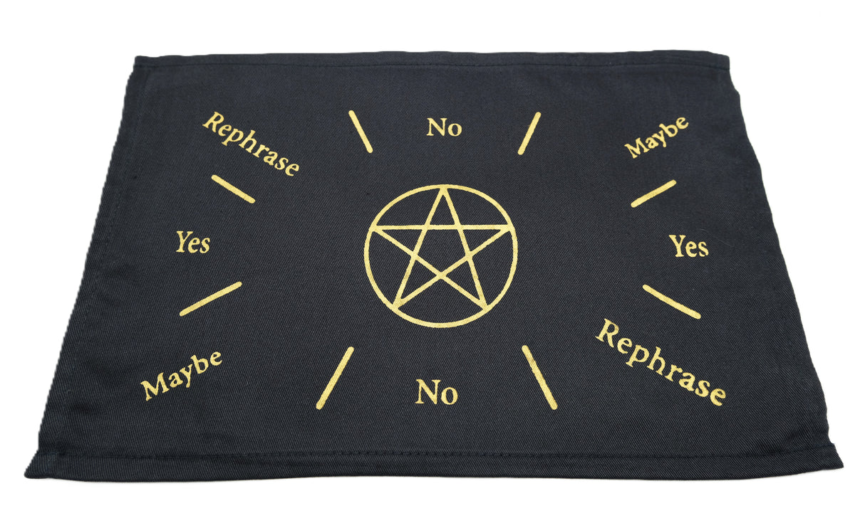 Gold Pentacle Pendulum Mat 11.5 x 7 Cotton
