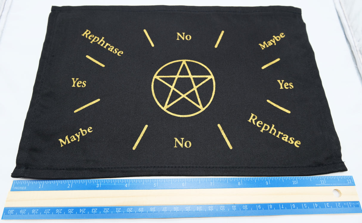 Gold Pentacle Pendulum Mat 11.5 x 7 Cotton