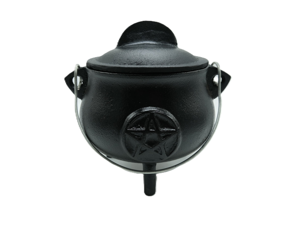 Mini Cast Iron Cauldron | Pentacle, Triple Moon, or Plain | Various Sizes