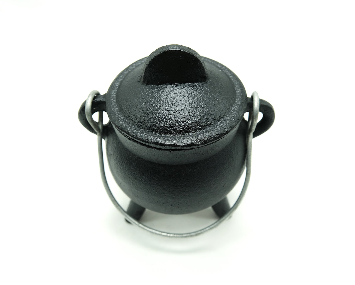 Mini Cast Iron Cauldron | Pentacle, Triple Moon, or Plain | Various Sizes