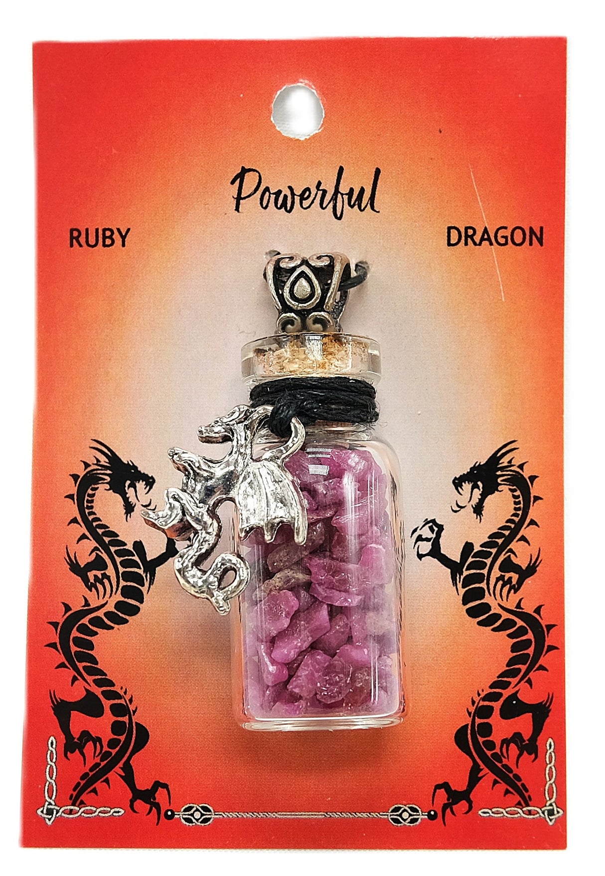 Crystal Chip Bottle Intention Pendant Necklaces - Many Varieties