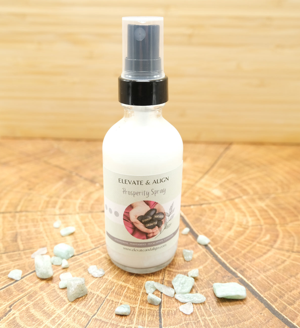 Prosperity Intention Crystal Perfume Spray | Ritual Spray | With Green Aventurine Crystals | Smudge Spray | Reiki Charged