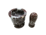 Marble Mortar & Pestle – Black & White or Red & White – 2.5″