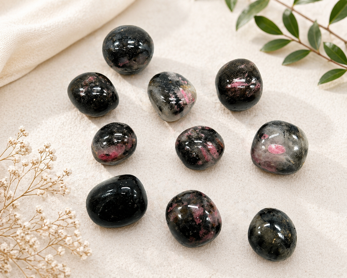 Rhodonite Dark Tumbled Stones