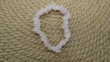 Natural Rose Quartz Gemstone Chip Stretch Bracelet