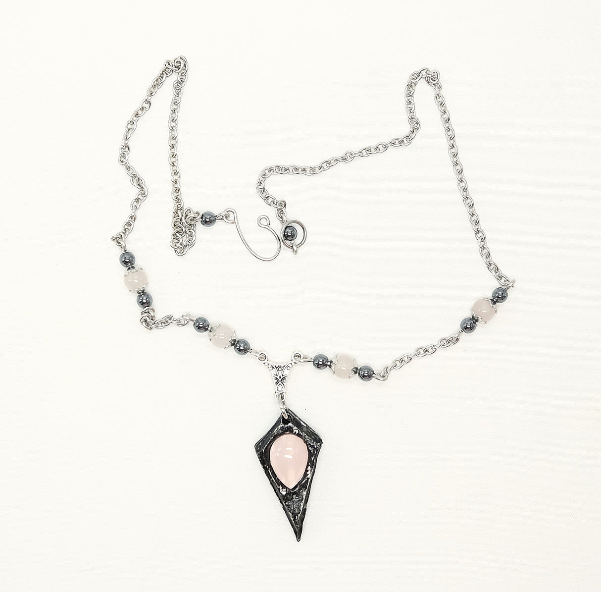 Rose Quartz Pendulum Pendant Necklace