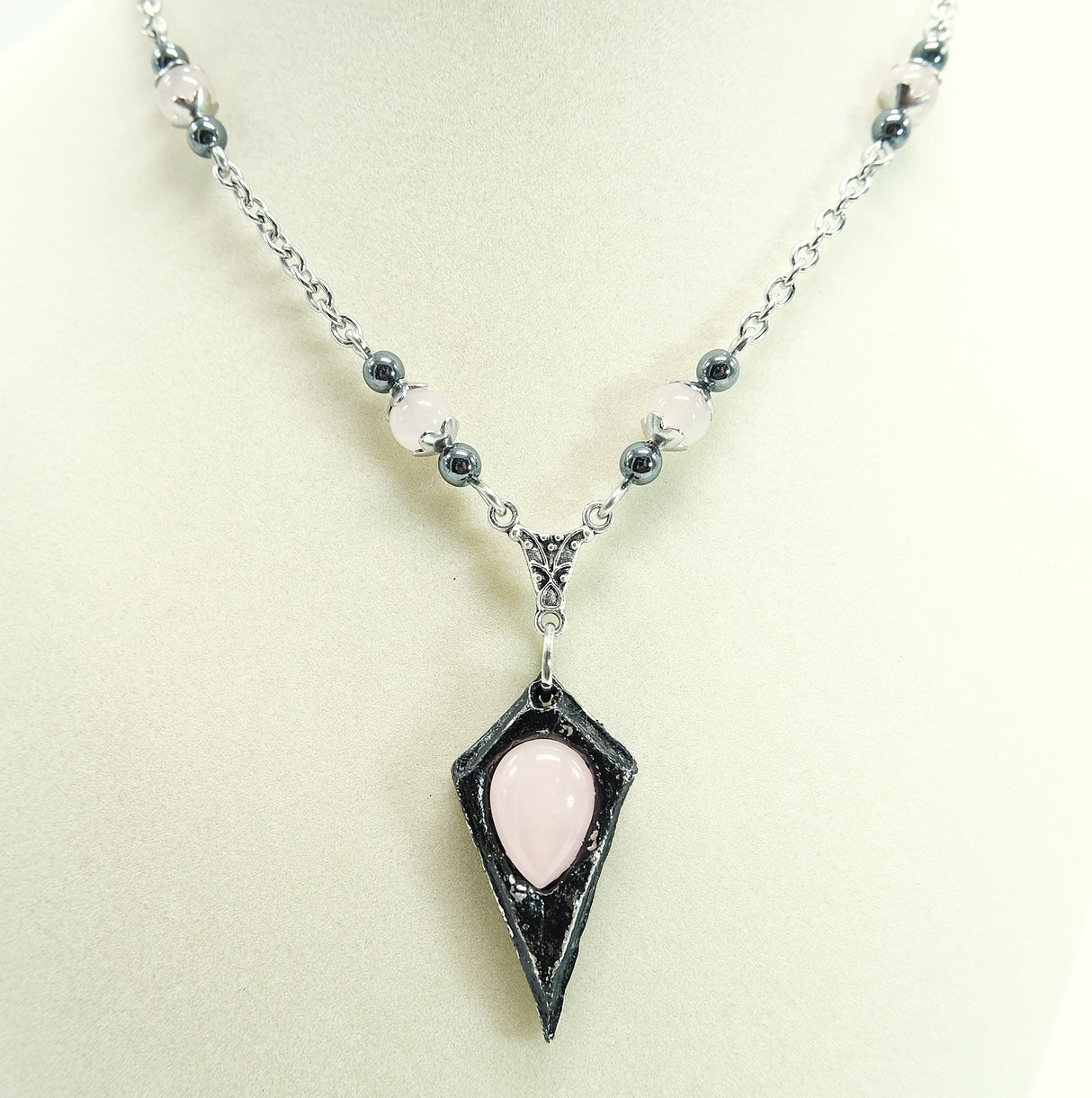 Rose Quartz Pendulum Pendant Necklace