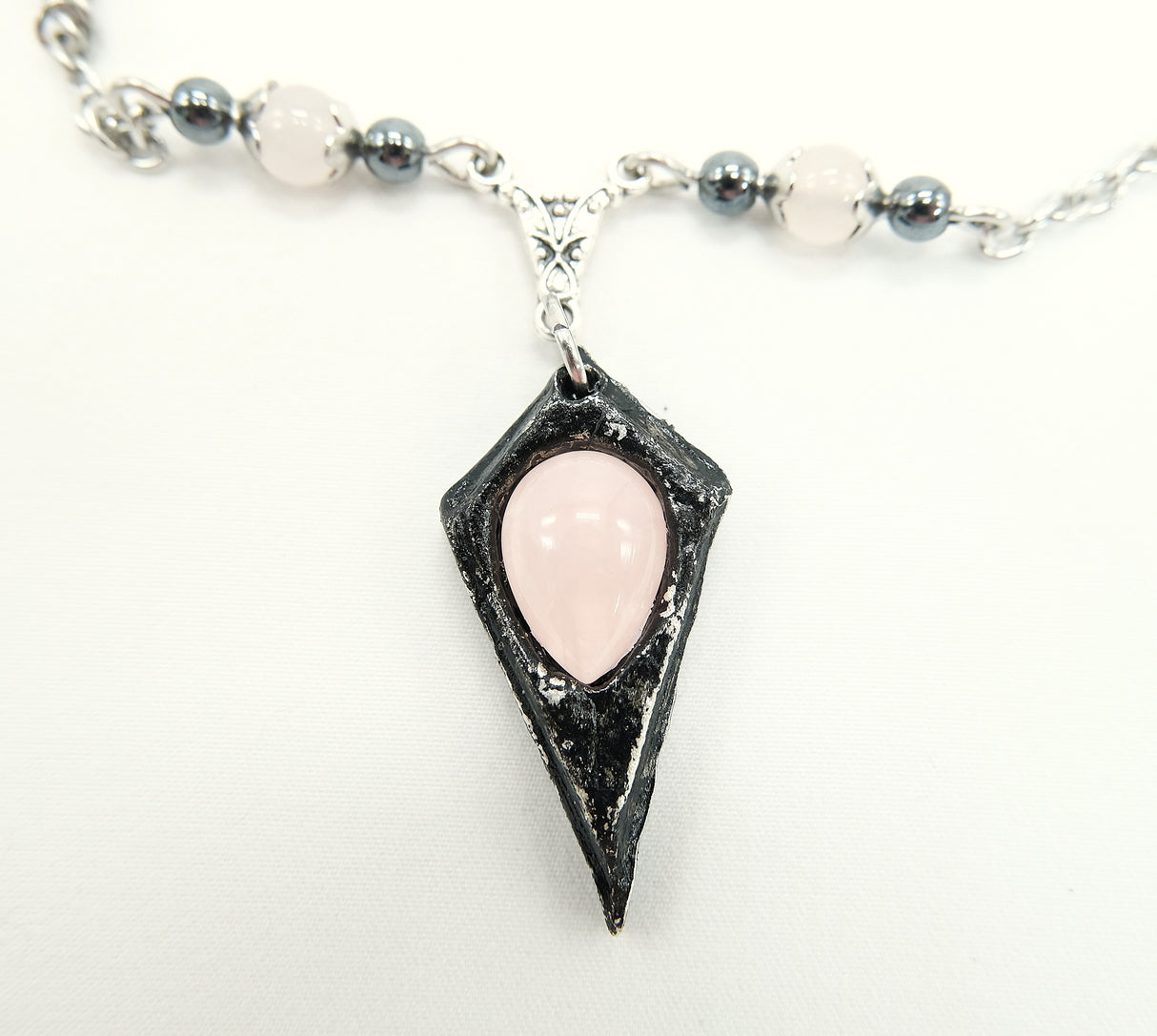 Rose Quartz Pendulum Pendant Necklace