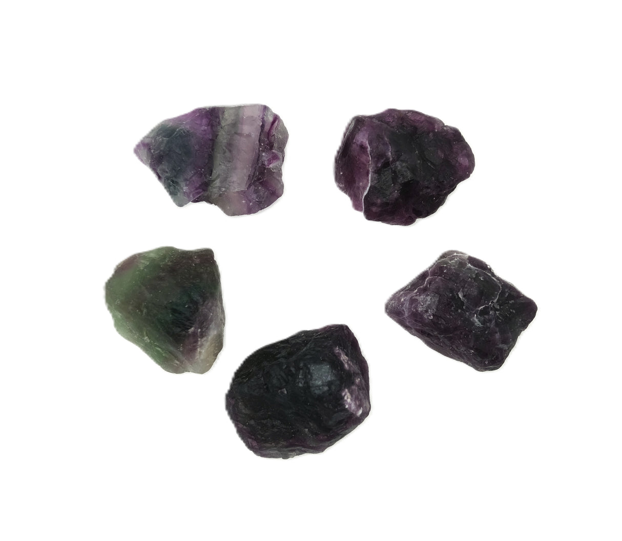 Raw Fluorite Crystal Specimen | Rough Purple & Green Fluorite Stone