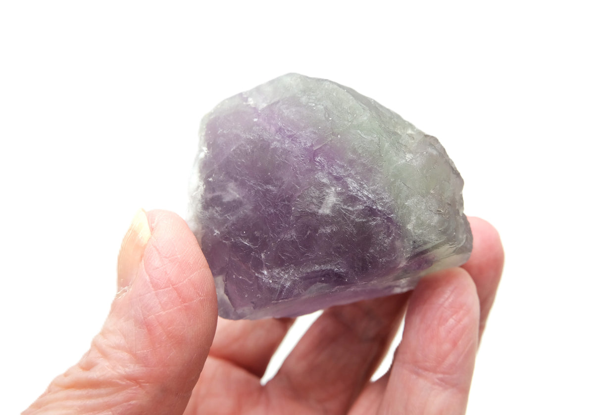 Raw Fluorite Crystal Specimen | Rough Purple & Green Fluorite Stone