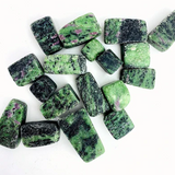 Tumbled Ruby Zoisite Cubed Stones