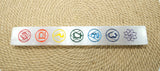 Large Selenite 7 Chakra Charging Plate Wand 9.75 Inches