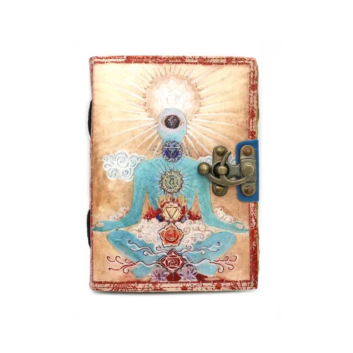Serenity Oasis Leather Blank Page Journal | Spell Book | Journaling | Diary