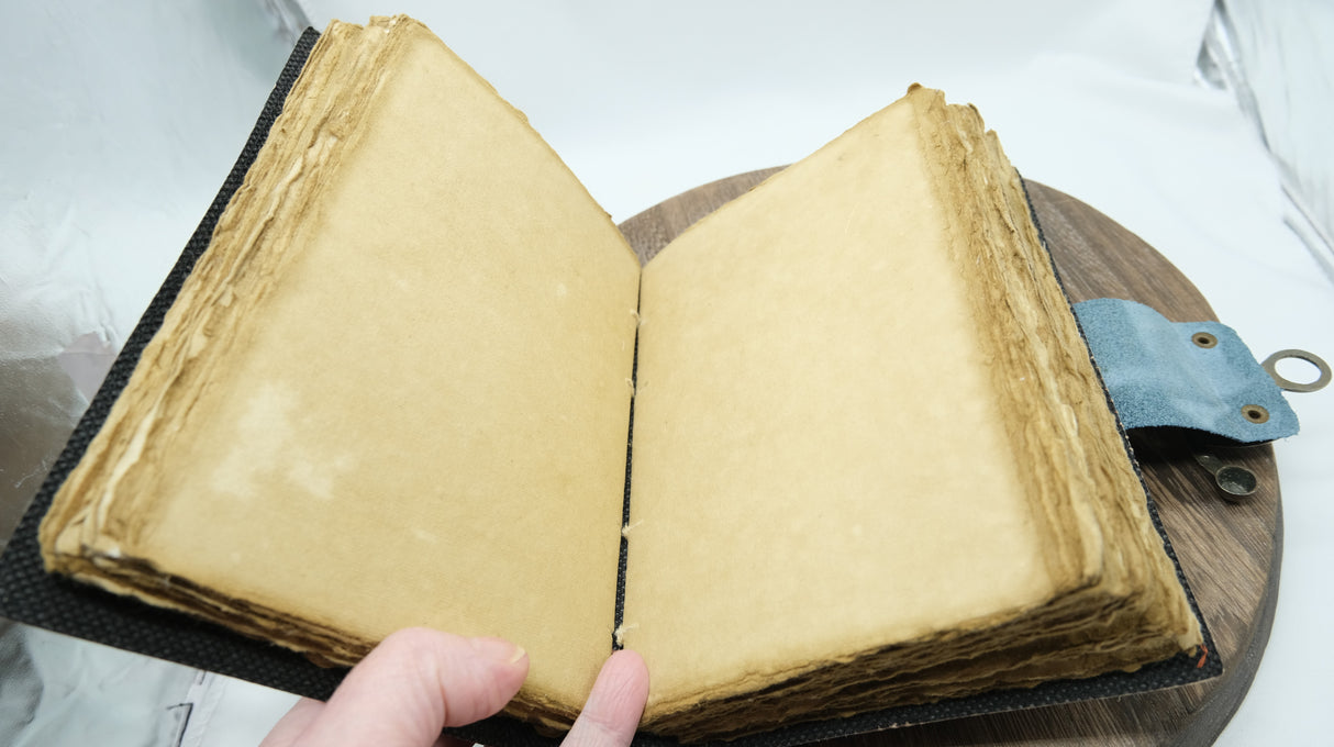 Serenity Oasis Leather Blank Page Journal | Spell Book | Journaling | Diary