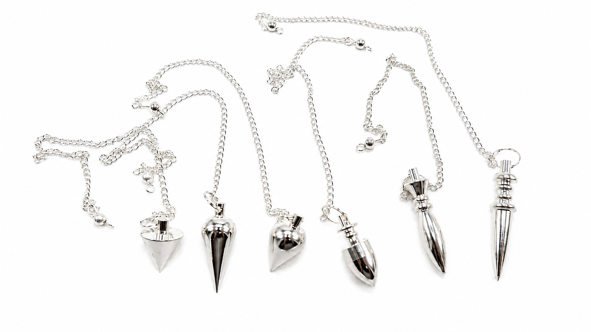 Silver Metal Pendulum for Divination, Dowsing & Energy Work