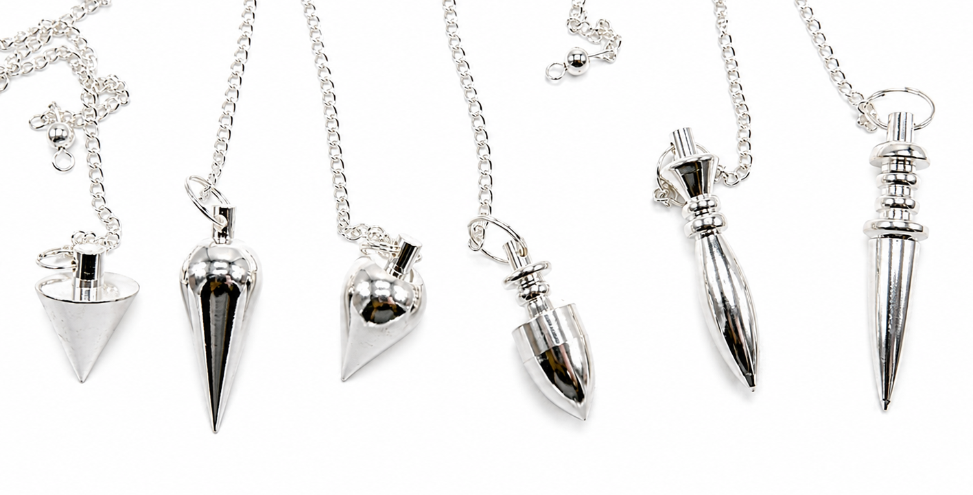 Silver Metal Pendulum for Divination, Dowsing & Energy Work