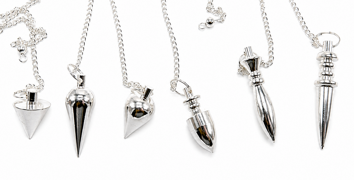 Silver Metal Pendulum for Divination, Dowsing & Energy Work