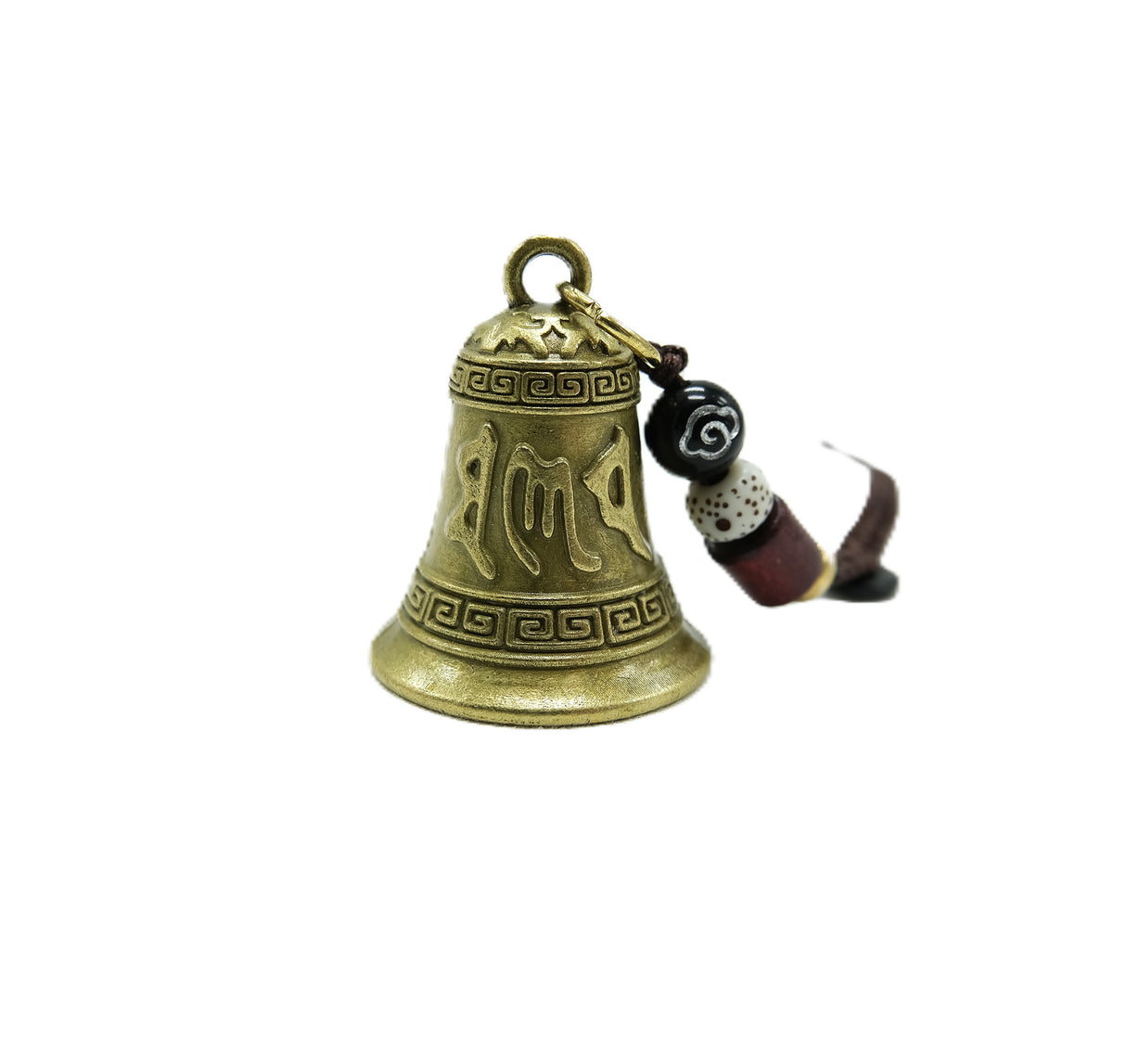 Small Metal Mantra Bell Keychain