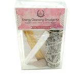 Energy Cleansing Smudge Kit with Fluorite or Rose Quartz