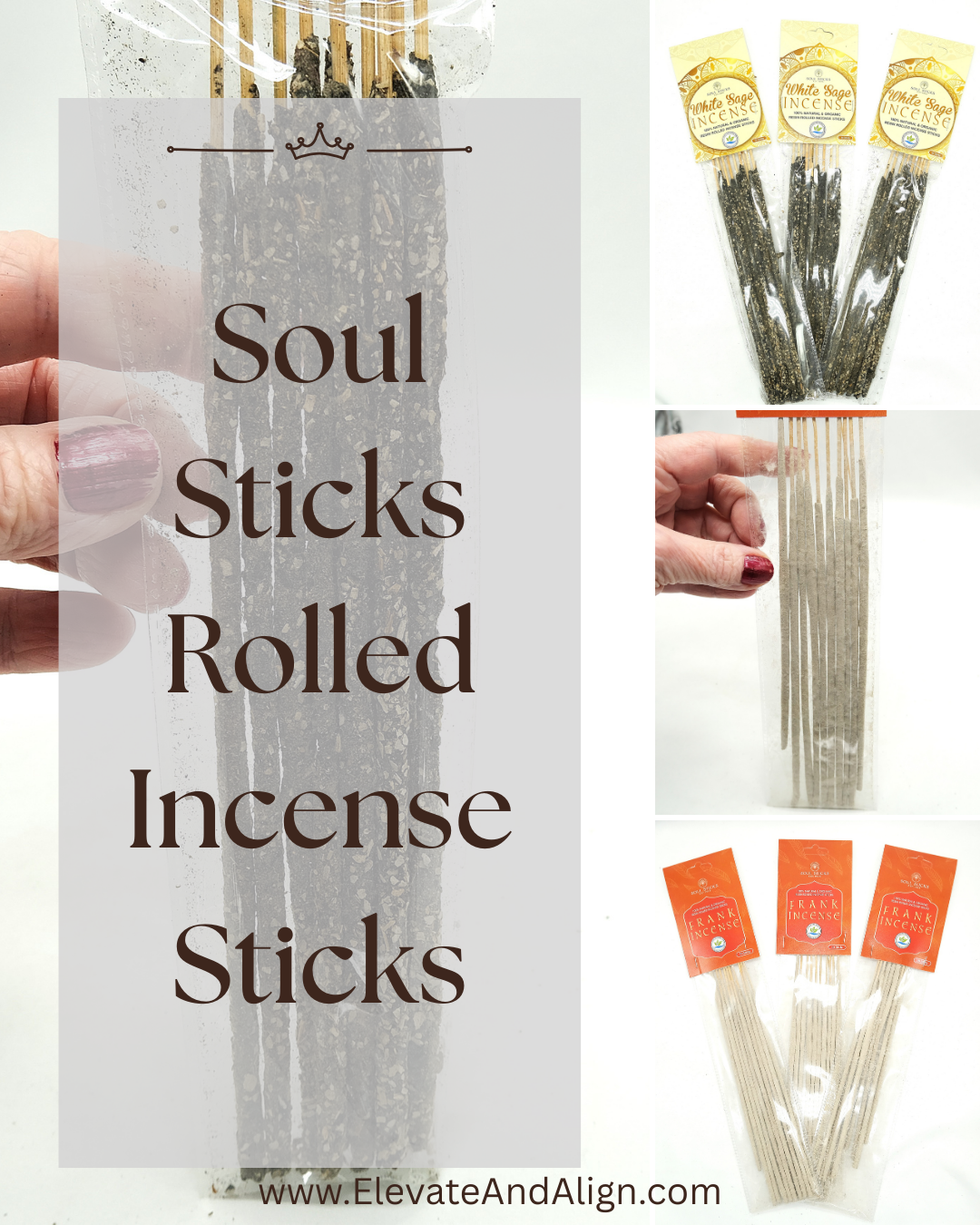 Soul Sticks Rolled Incense Sticks 10 Pack | Frankincense Resin Or Sage Leaves