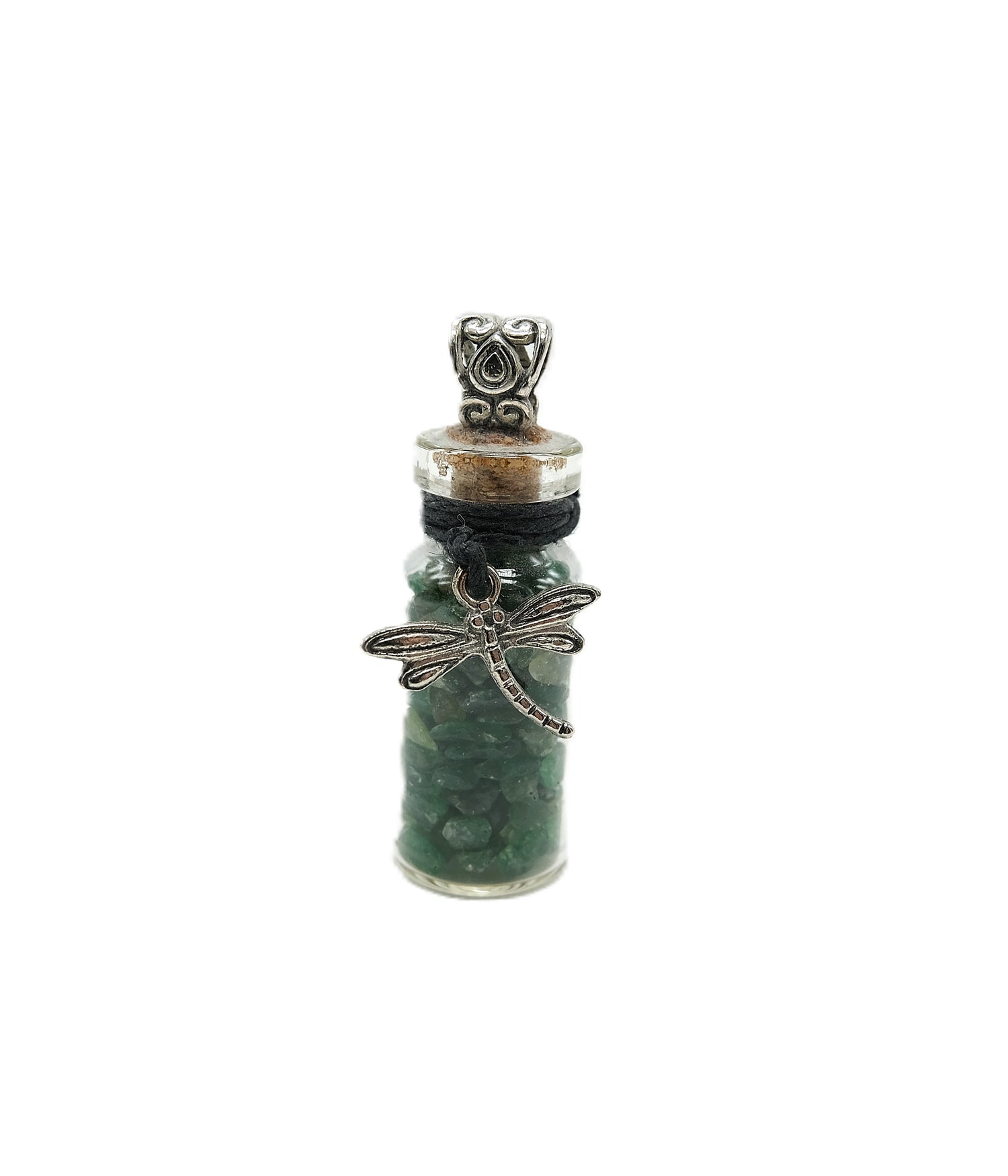 Crystal Chip Bottle Intention Pendant Necklaces - Many Varieties