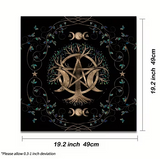 Tree of Life Triple Moon Altar Cloth