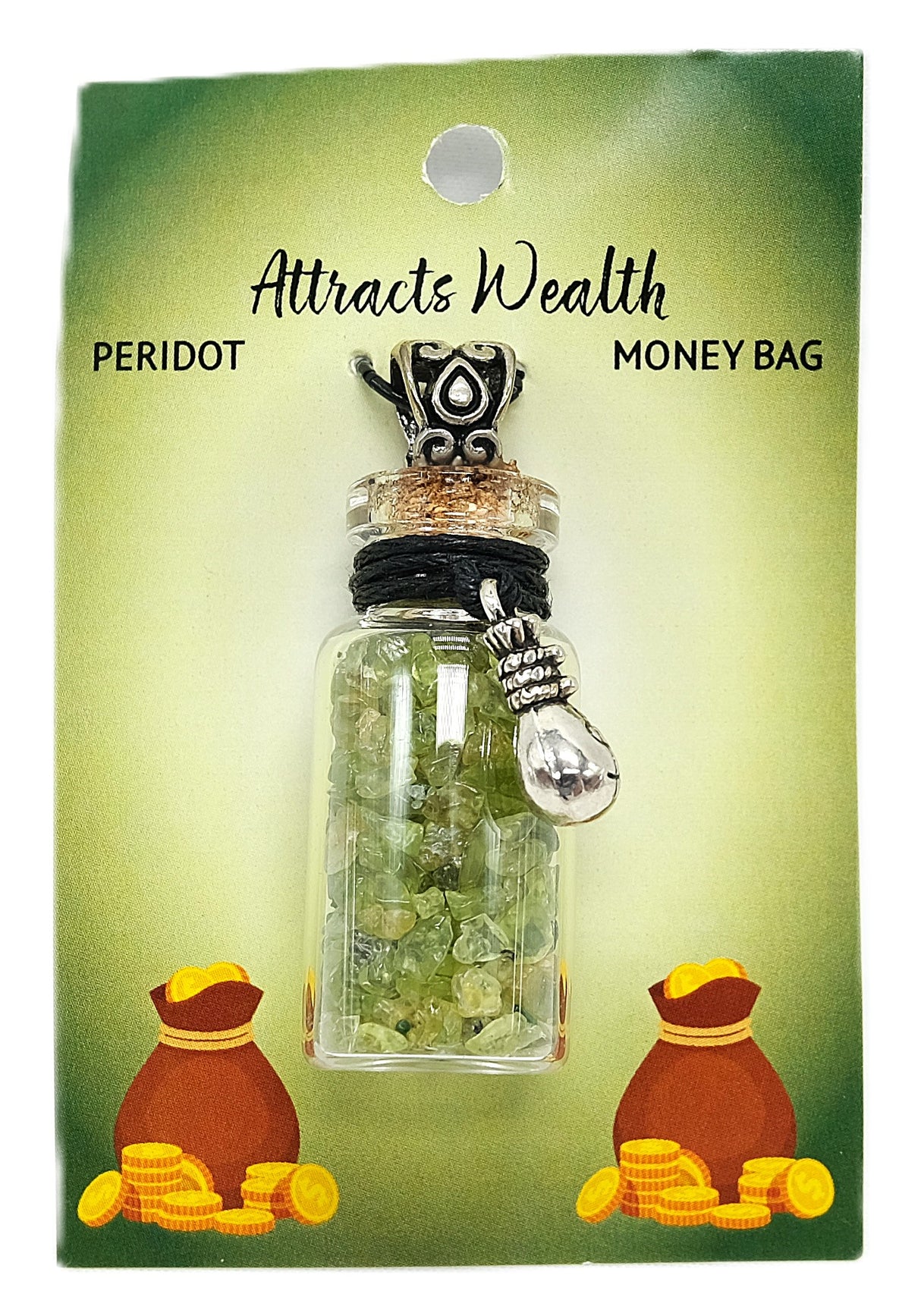 Crystal Chip Bottle Intention Pendant Necklaces - Many Varieties