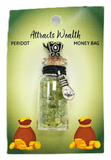 Crystal Chip Bottle Intention Pendant Necklaces - Many Varieties