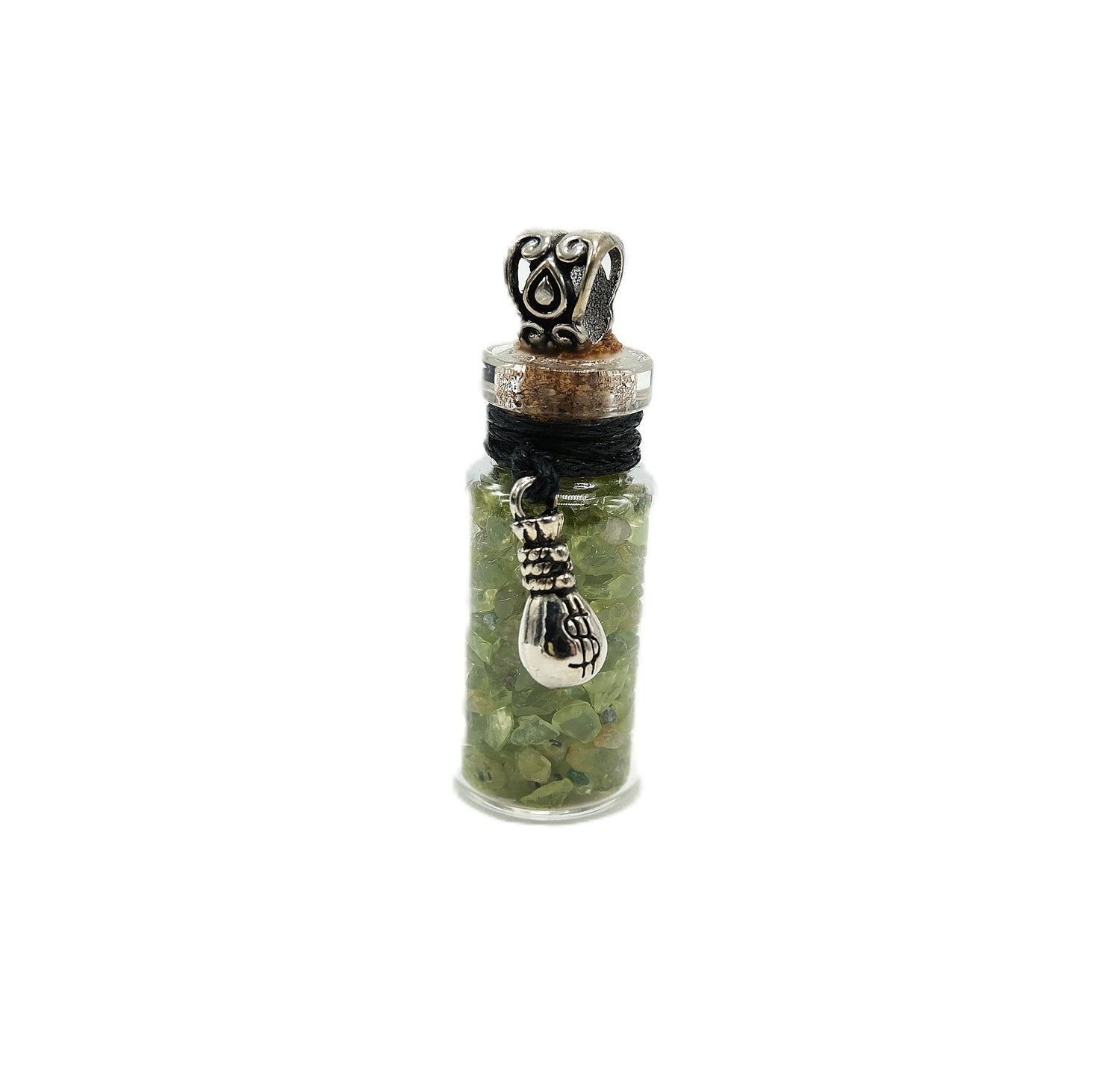 Crystal Chip Bottle Intention Pendant Necklaces - Many Varieties